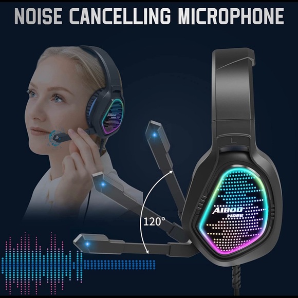New New Sealed Gaming Headset with Mic Headset with Noise Canceling - Picture 3 of 8